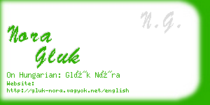 nora gluk business card